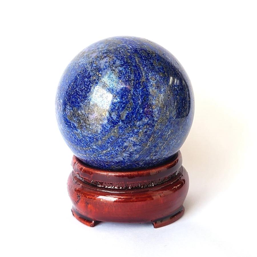 ラピス　丸玉　天然石　パワーストーン　台座付き ラピスラズリ・丸玉・水晶台座付 ｜ パワーストーン・天然石
