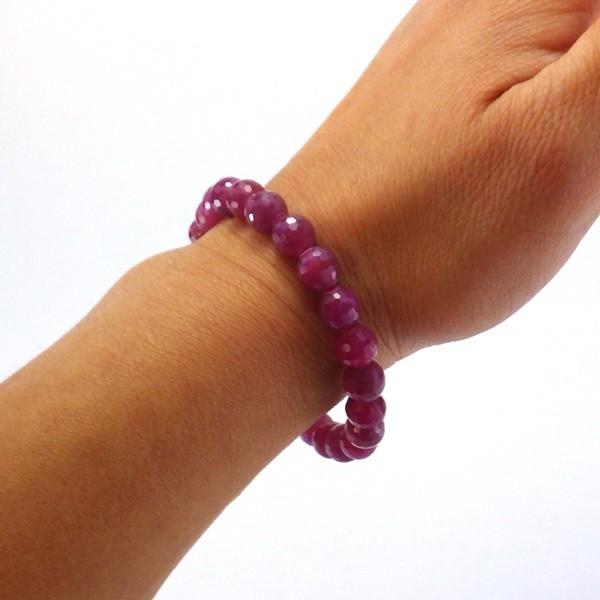 ルビー 天然石 ブレスレット　8㍉×22石 楽天市場】ルビー ブレスレット 10mm 17.5cm メンズM レディース