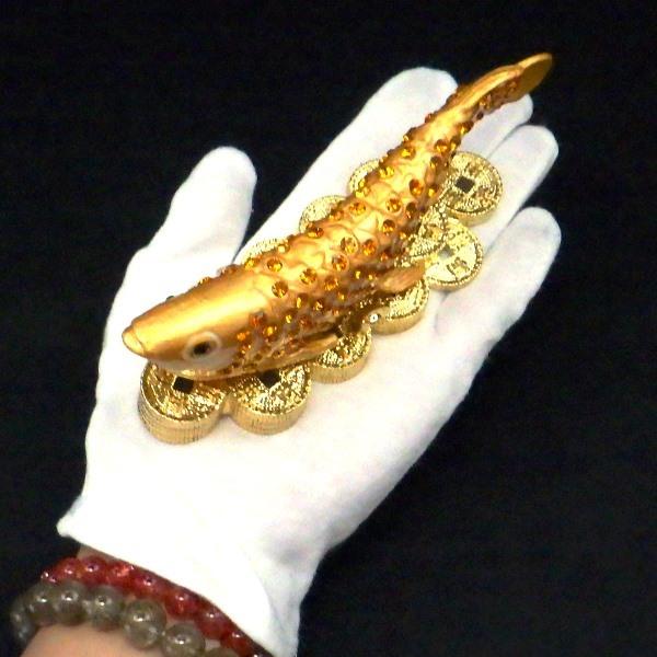 中国清時代銅製金龍魚の置物　激安骨董品　風水財運UP AK908A3-4 中国清時代銅製金龍魚の置物 激安骨董品 風水財運UP AK908A3-4