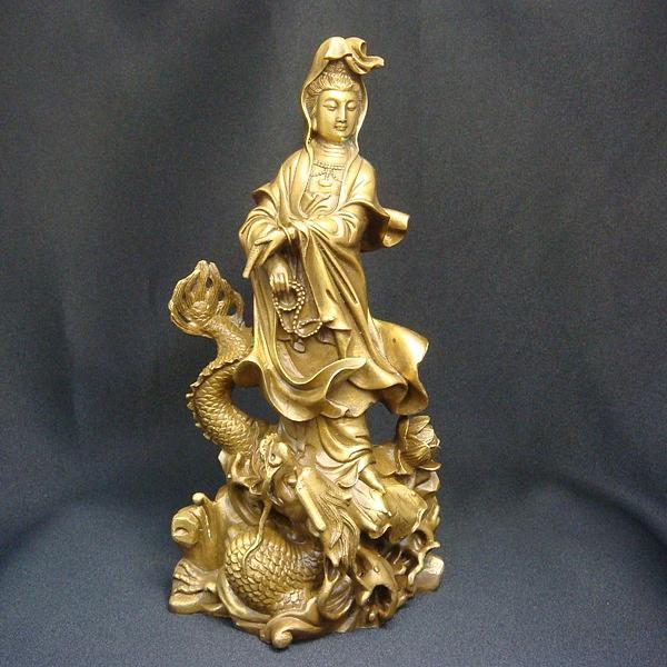 観音様仏像・仏像・風水鎮宅・置物 置物 黄金 千手観音菩薩 杖 両手 風水 置物 仏像 風水グッズ