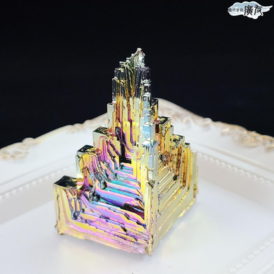 開運 ビスマス結晶 ビスマス 鉱石 置物 オブジェ アート 金属 結晶構造