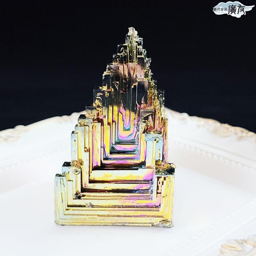 開運 ビスマス結晶 ビスマス 鉱石 置物 オブジェ アート 金属 結晶構造