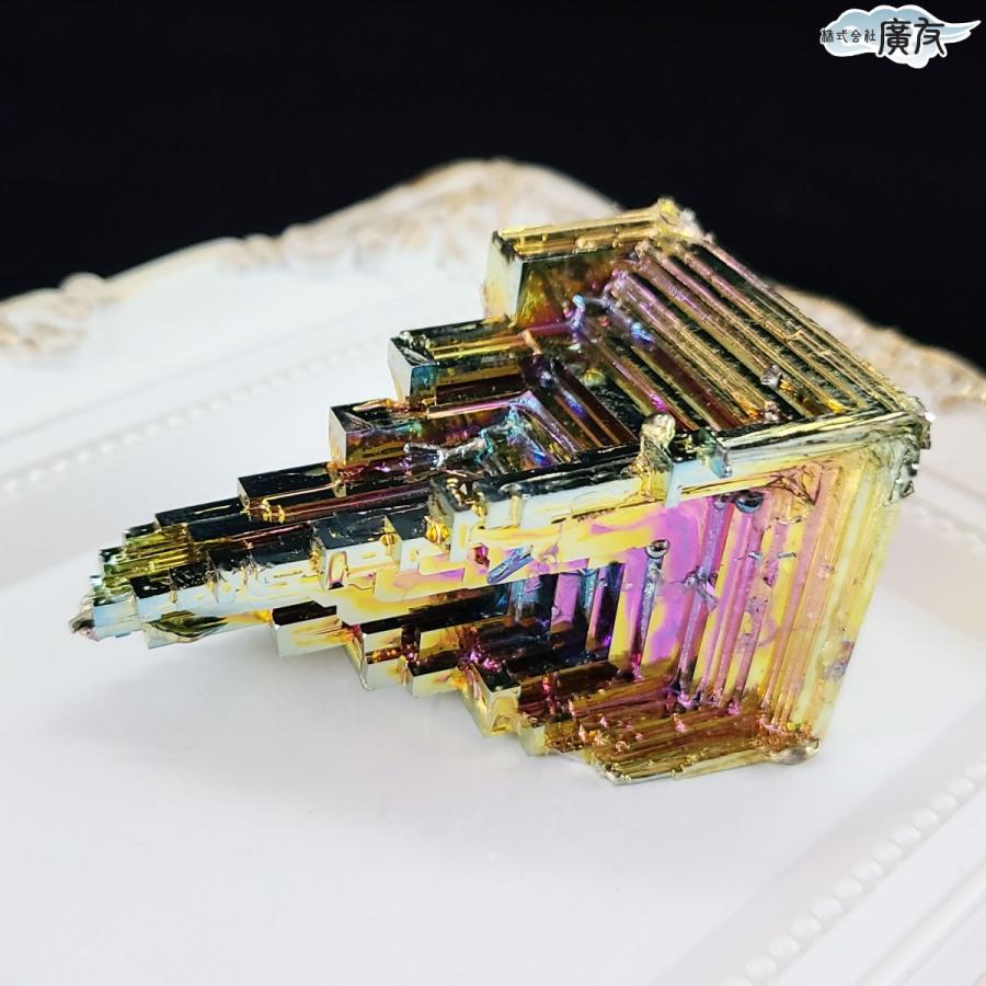 開運 ビスマス結晶 ビスマス 鉱石 置物 オブジェ アート 金属 結晶構造