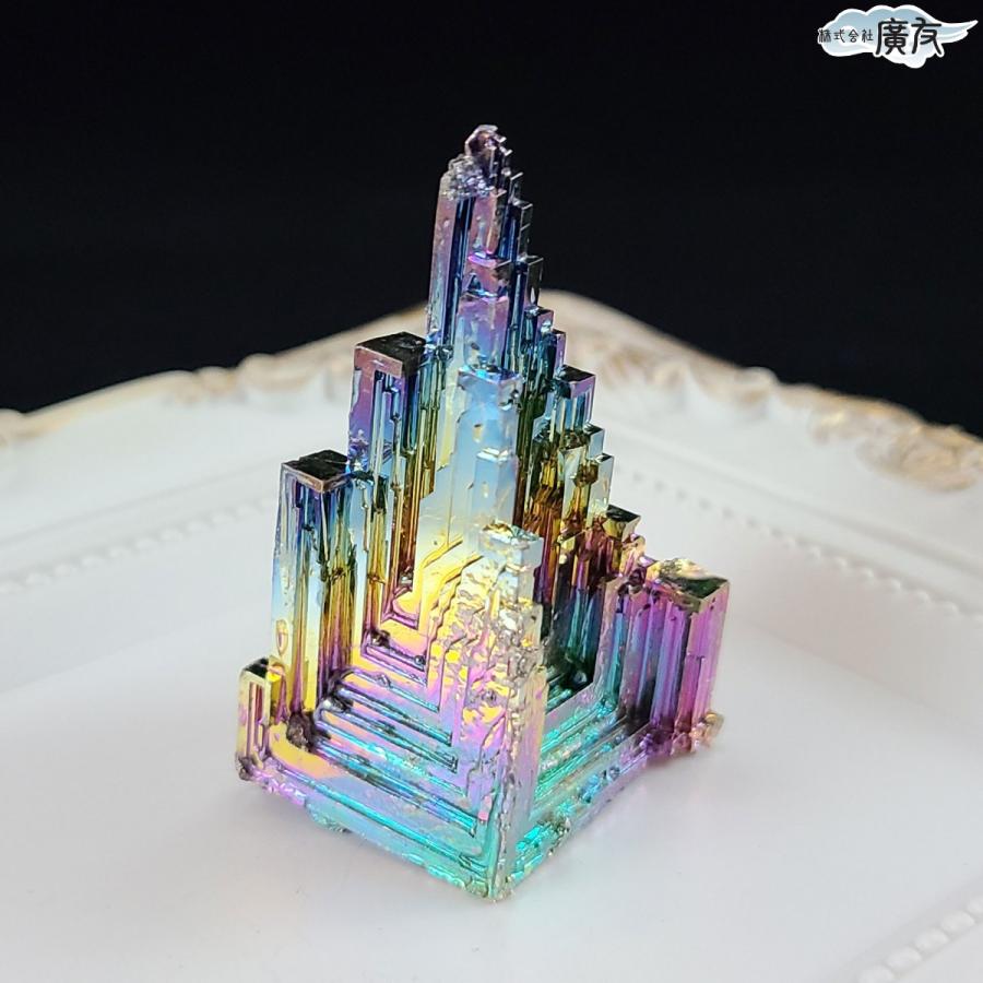 開運 ビスマス結晶 ビスマス 鉱石 置物 オブジェ アート 金属 結晶構造
