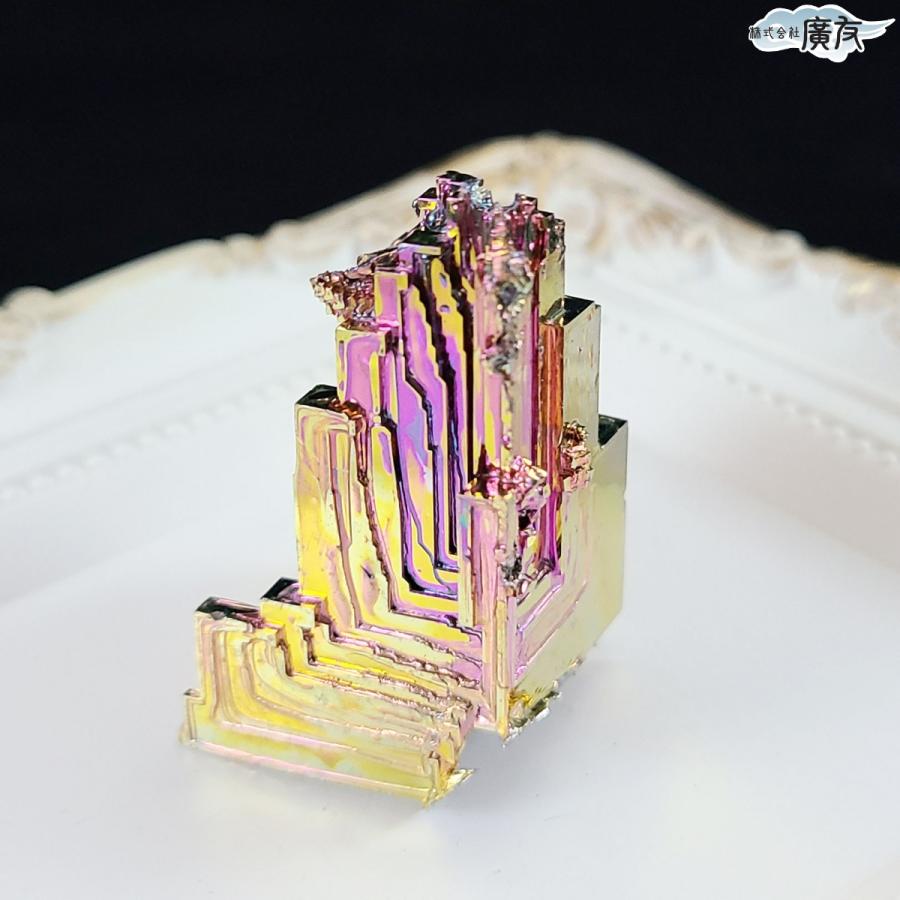 開運 ビスマス結晶 ビスマス 鉱石 置物 オブジェ アート 金属 結晶構造