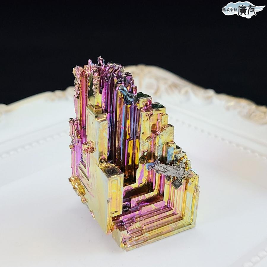 開運 ビスマス結晶 ビスマス 鉱石 置物 オブジェ アート 金属 結晶構造