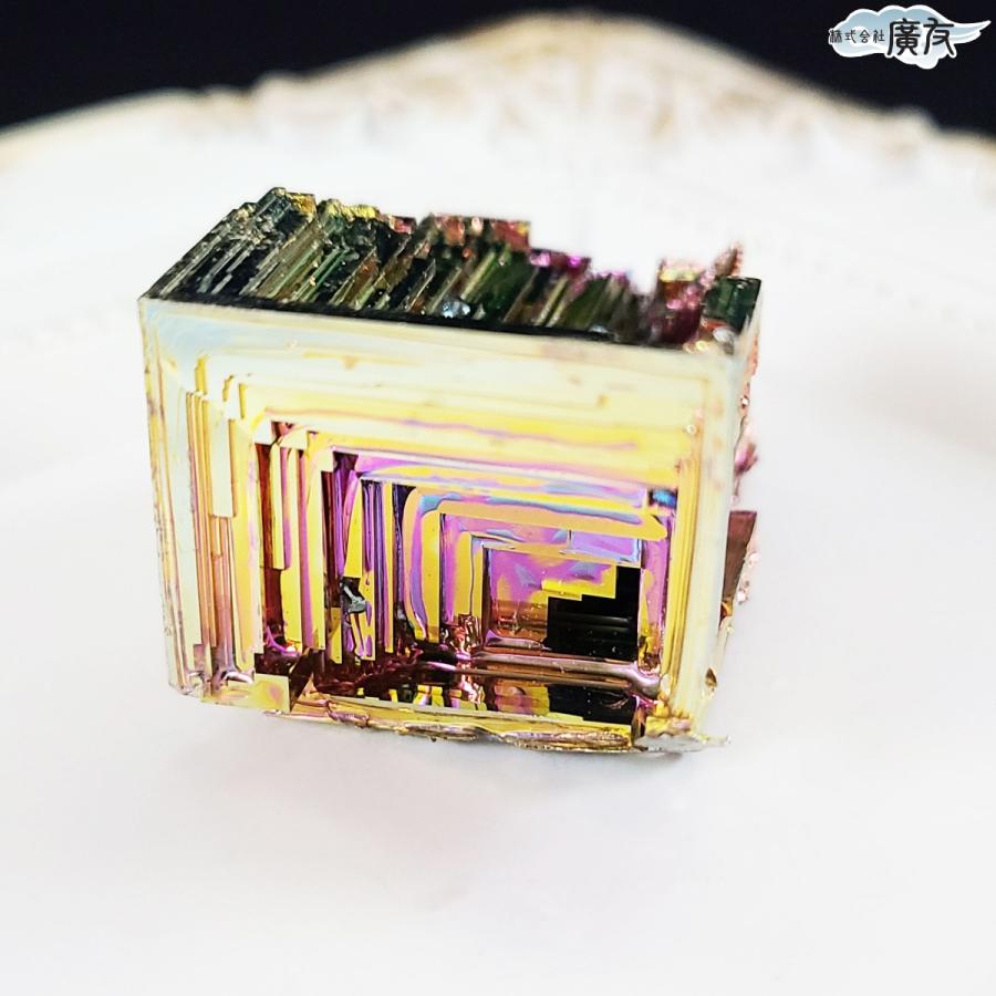 開運 ビスマス結晶 ビスマス 鉱石 置物 オブジェ アート 金属 結晶構造