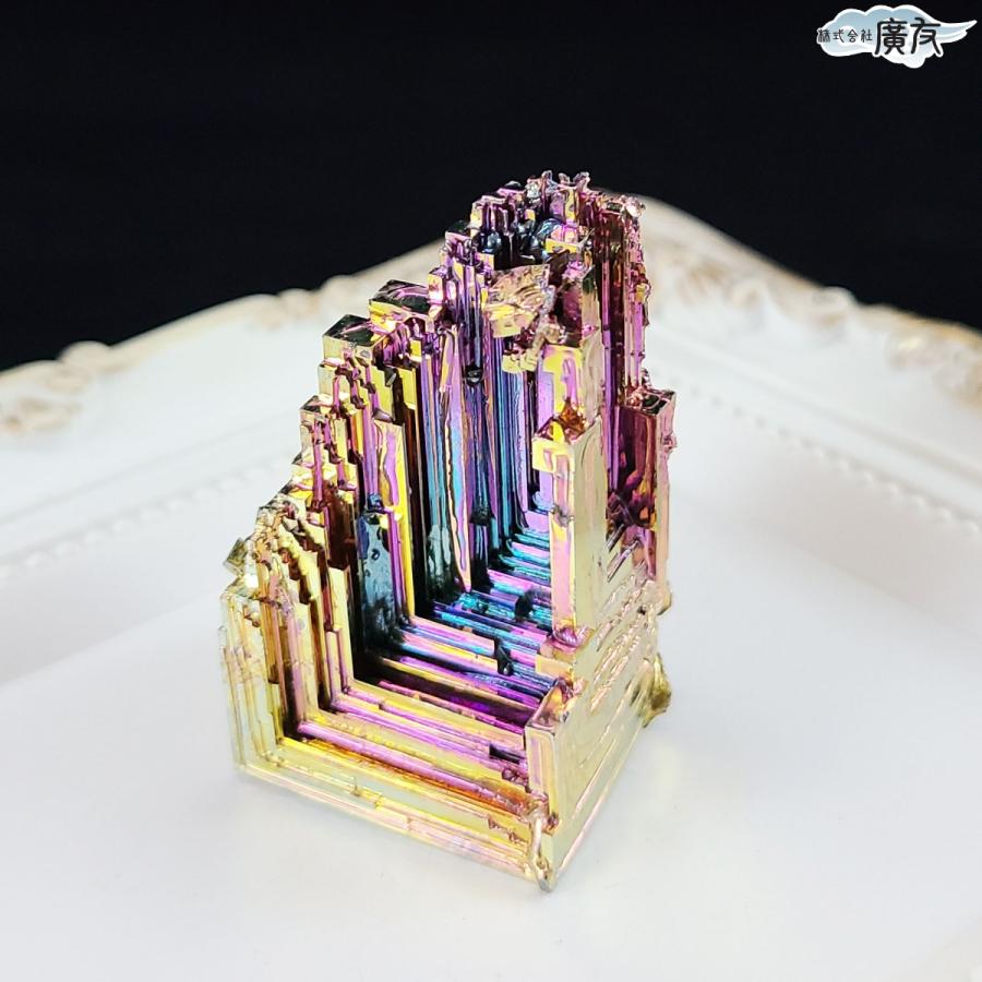 開運 ビスマス結晶 ビスマス 鉱石 置物 オブジェ アート 金属 結晶構造