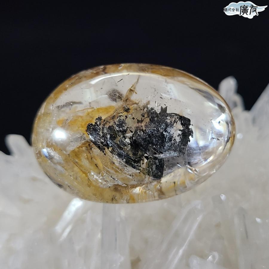 ガーデンクォーツ 原石 ポイント 庭園水晶 パワーストーン 天然石 水晶 置物 開運 風水 グッズ 2026 (水入りブラックガーデンクォーツ現物販売(廣友))の画像