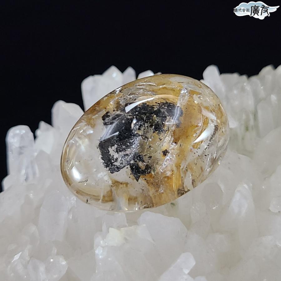 ガーデンクォーツ 原石 ポイント 庭園水晶 パワーストーン 天然石 水晶 置物 開運 風水 グッズ 2026 (水入りブラックガーデンクォーツ現物販売(廣友))の画像