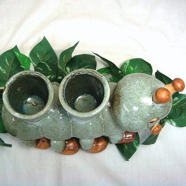 昭和レトロ　芋虫　 陶器　置物 　セット 山口陶器店】昭和レトロの食器と雑貨類を安く通販 ＜ 【山口陶器店