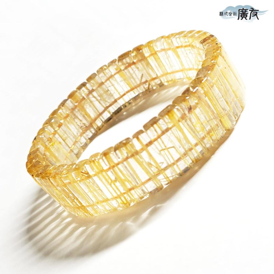 金運　ゴールド　ルチル クォーツ ブレスレット バングル 開運 ゴールドルチルクォーツ ブレスレット 天然石 水晶