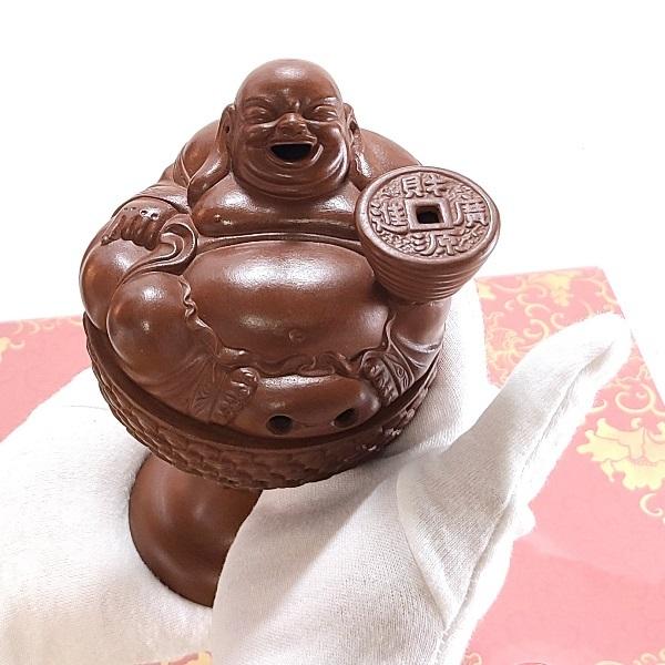 開運 布袋様 置物 香炉 陶器 ご利益 布袋さん 七福神 宜興 おしゃれ