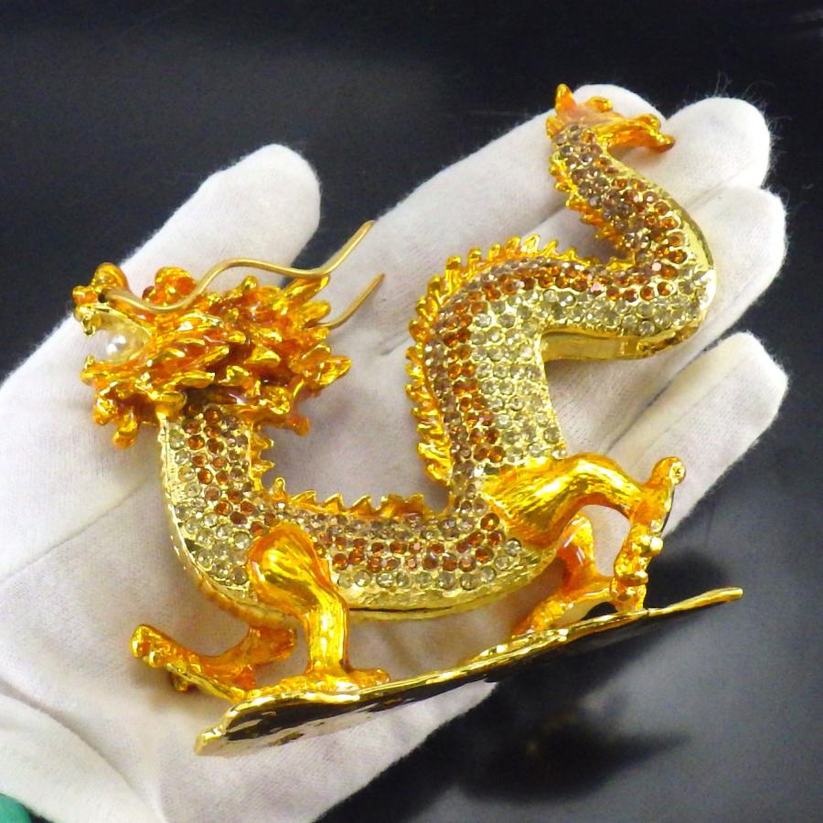 開運 龍の置物 風水 龍 置物 金 風水グッズ 玄関 五本爪 金龍 宝珠