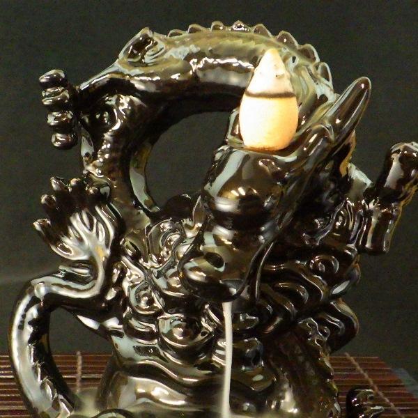 香炉　線香立　置物　器　龍 Amazon｜simerlook お香立て 香炉 逆流香炉 龍 線香立て 倒流香