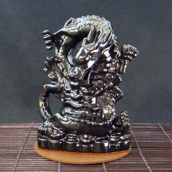 龍のお香立て 龍の置物 陶器 倒流香炉 倒流香 お香 逆流香炉 香炉