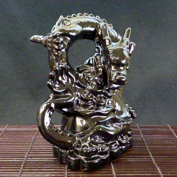 龍のお香立て 龍の置物 陶器 倒流香炉 倒流香 お香 逆流香炉 香炉