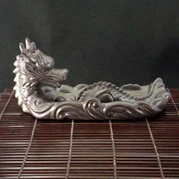 龍のお香立て 龍の置物 陶器 倒流香炉 倒流香 お香 逆流香炉 香炉
