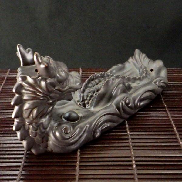 龍のお香立て 龍の置物 陶器 倒流香炉 倒流香 お香 逆流香炉 香炉