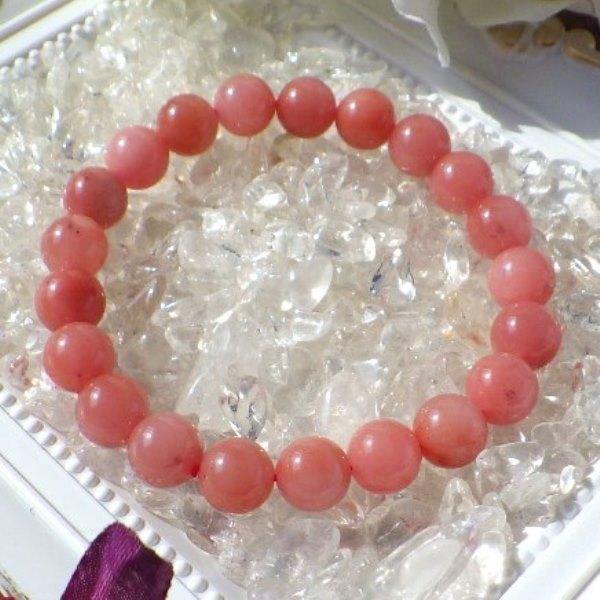 グァバクォーツのハートとピンクモルガナイト