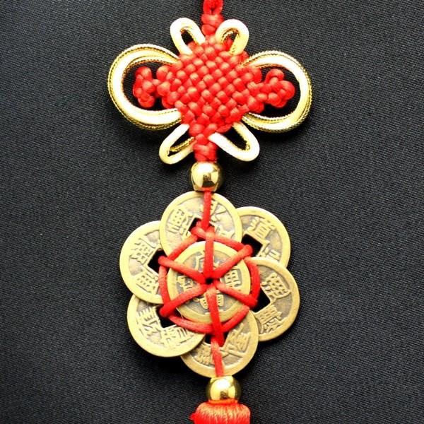 開運 風水古銭 古銭 風水 置物 中国結び 中国結び飾り 縁起物 飾り 金
