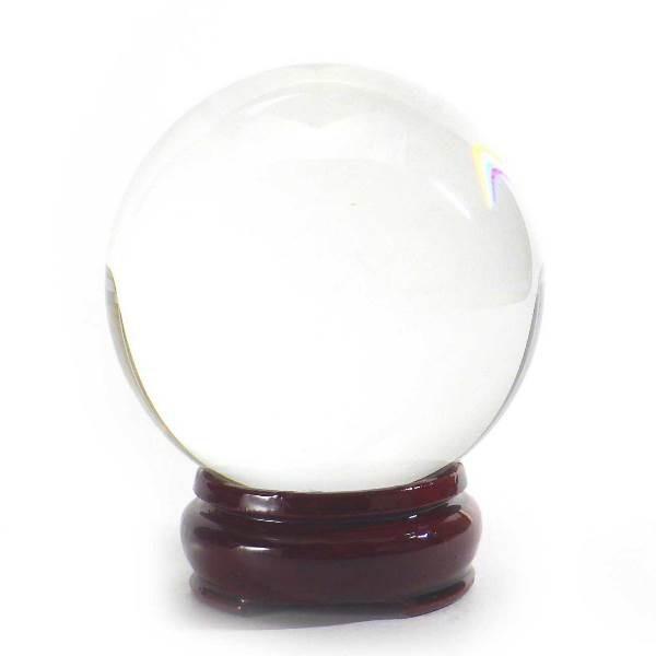 人工水晶玉 水晶 丸玉 置物 風水 玄関 効果 宙玉 開運 グッズ 水晶婚式プレゼント ( 人工（溶錬）水晶玉 人工水晶球 80mm )（Yahoo!・開運風水ドットコム ヤフー店）