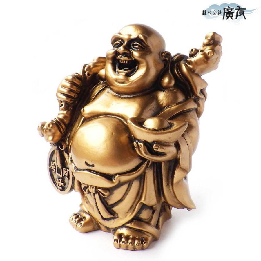 七福神の一人である「布袋様（ほていさま）」の置物 錫 置物 七福神 布袋様 黒漆加工 [No.193-3-C]｜薩摩錫器工芸館