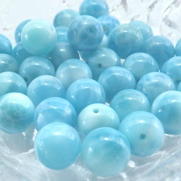開運 パワーストーン ラリマー 天然石 バラ売り 一粒売り 丸玉 