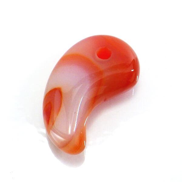 【一点物】カーネリアン 大粒 赤 勾玉 天然石 美品コレクション 魔除けお守り❸ 魔除け・開運の石】1点もの高品質ボツワナ産オレンジアゲート