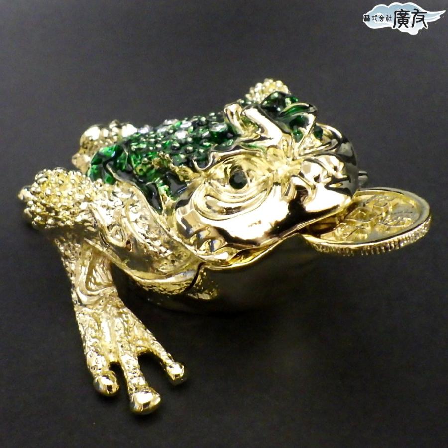 開運 三本足 カエル 置物 風水 玄関 縁起 かわいい 三脚蟾蜍