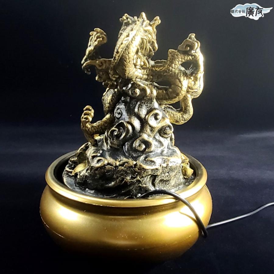 龍の置物 噴水 置物 流水オブジェ インテリア 噴水オブジェ 龍 金 玄関 ファウンテン 風水 龍珠 金運アップ 開運 グッズ 2026 ( 樹脂製流水金龍龍珠(噴水) )_4