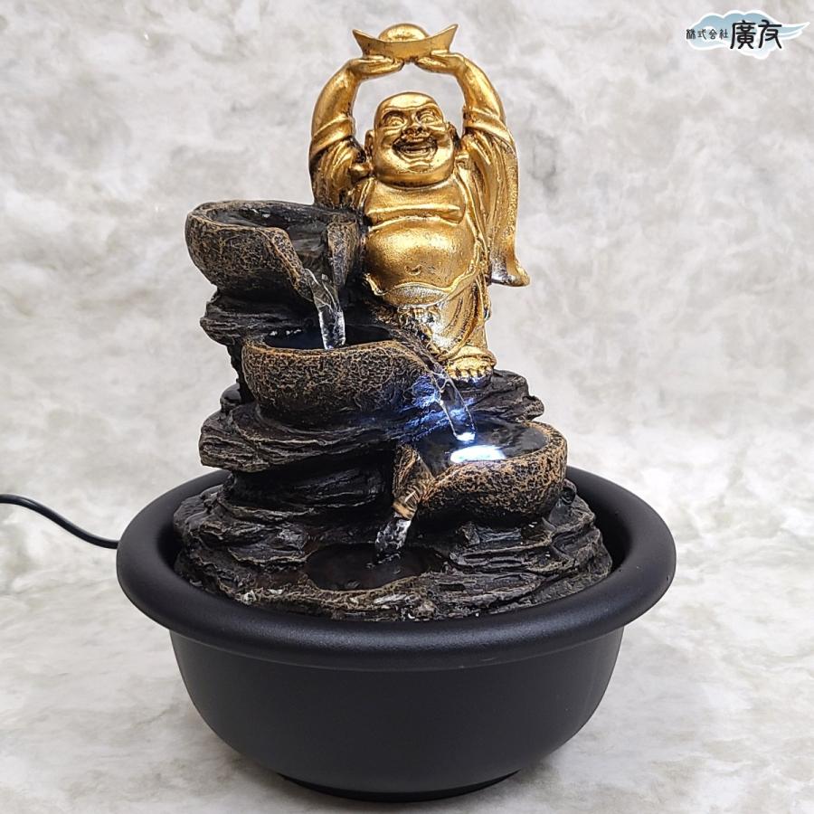 開運 噴水 置物 インテリア 噴水オブジェ 布袋様 置物 ご利益 金運
