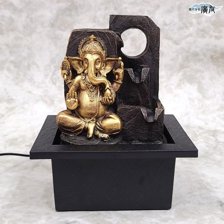 開運 風水 噴水 置物 インテリア 噴水オブジェ ガネーシャ 置物
