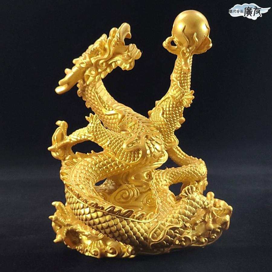 龍の置物 玄関 干支 金 5本爪 金色 龍置物 風水 龍 置物 五本爪の龍