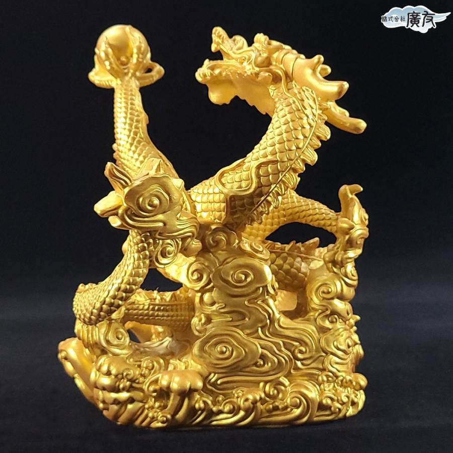 龍の置物 玄関 干支 金 5本爪 金色 龍置物 風水 龍 置物 五本爪の龍