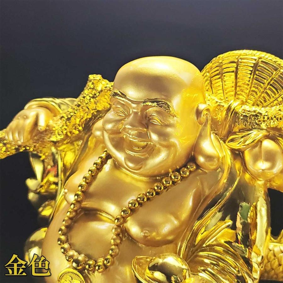 龍の置物 風水 玄関 金 5本爪 金色 龍置物 布袋様 置物 大きい 七福神