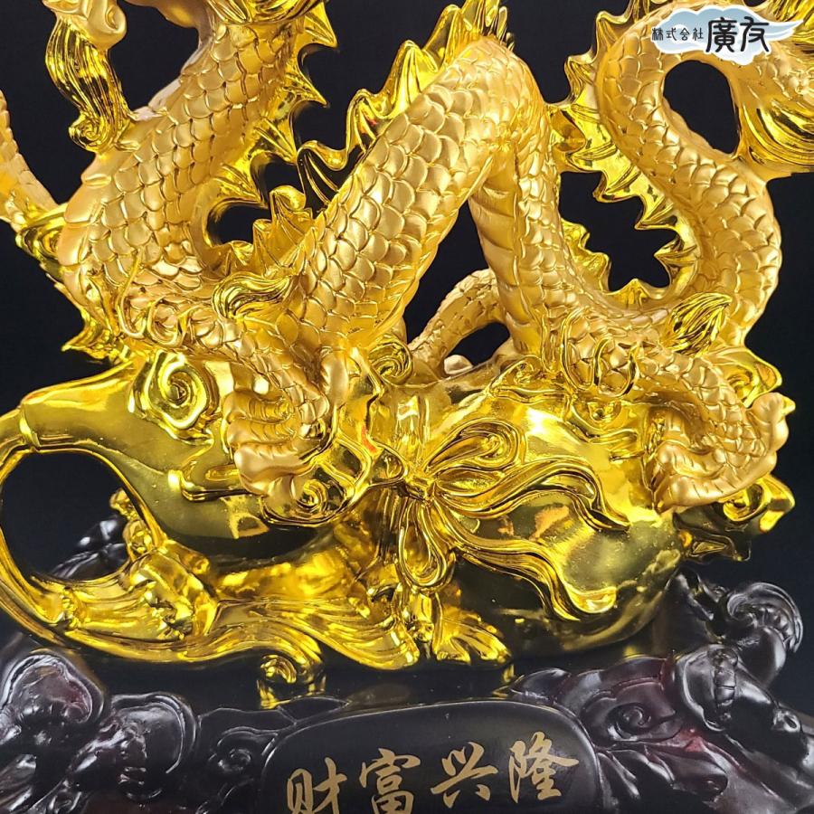 龍の置物 玄関 干支 金 5本爪 金色 龍置物 風水 龍 置物 五本爪の龍