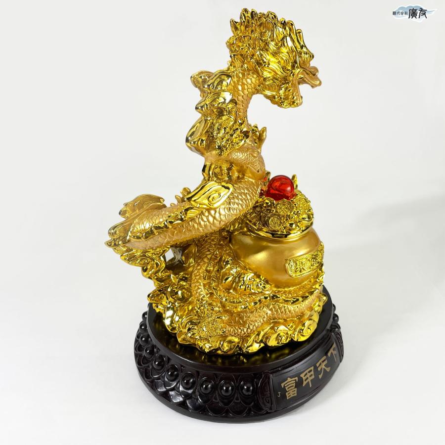 開運 龍の置物 風水 龍 置物 金 風水グッズ 玄関 五本爪 金龍 宝珠