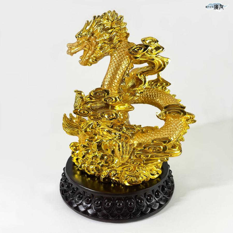 開運 龍の置物 風水 龍 置物 金 風水グッズ 玄関 五本爪 金龍 宝珠