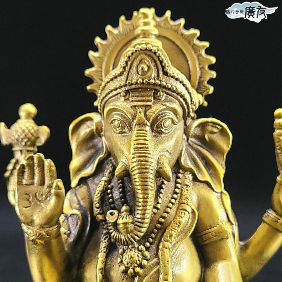 ガネーシャ像　☆風水置物　ブロンズ　真鍮　アンティーク 守り神 ガネーシャ像 ☆風水置物 ブロンズ 真鍮 アンティーク 守り神