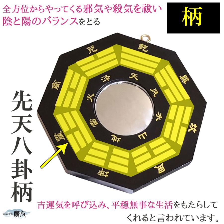 開運 風水 鏡 八卦鏡 魔除け 八角形 魔除けグッズ 玄関 置物 八角形鏡