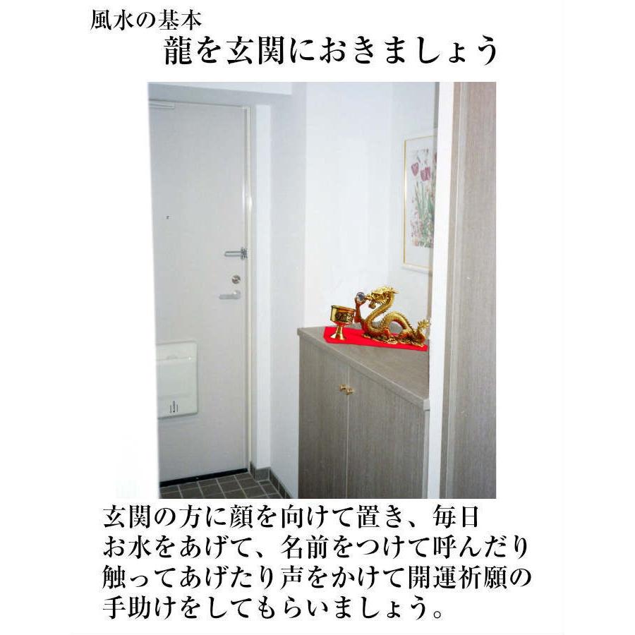 龍置物 龍の置物 玄関 真鍮 おしゃれ 風水 龍 置物 金 五本爪の龍 五本爪 金龍 竜置物 水杯 水盃 開運 グッズ ( 風水龍の置物福袋 15，000円セット 願い龍 中 )_3