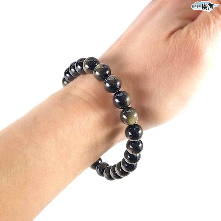 魔除けブレスレット 魔除け パワーストーン 黒曜石 メンズ