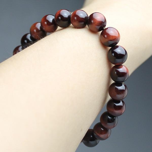 開運 レッドタイガーアイ 8mm 虎目石 メンズ レディース ブレスレット