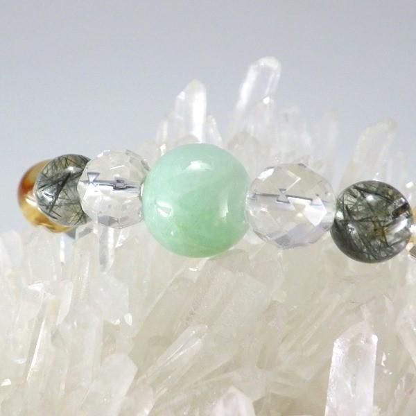 開運 翡翠 ルチルクォーツ ペリドット シトリン ブレスレット