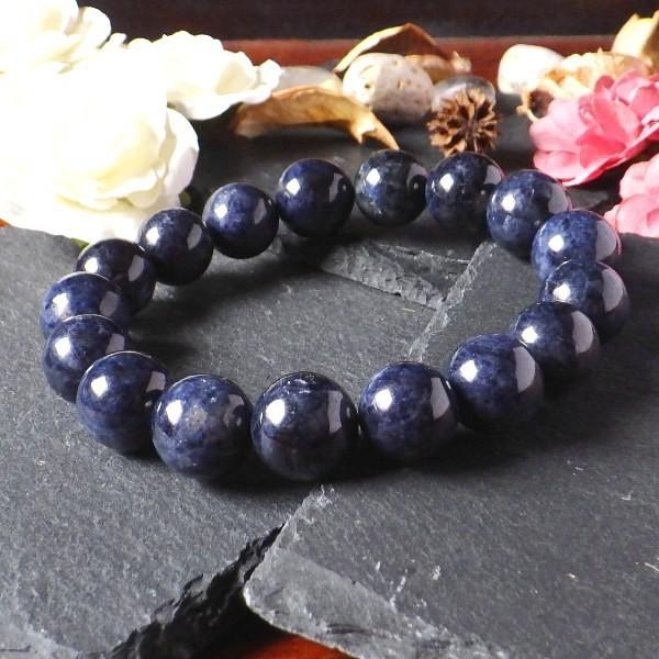 開運 サファイア ブレスレット メンズ 青い石 パワーストーン お守り