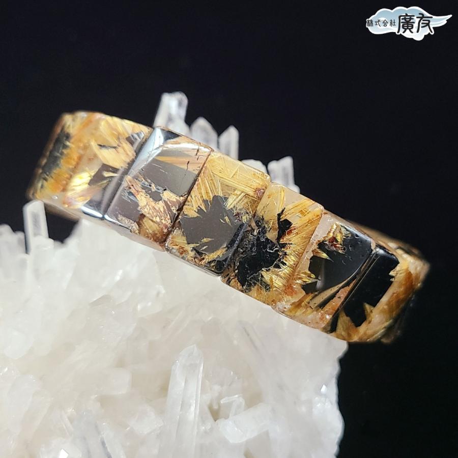 開運 太陽ルチルクォーツ ブレス ルチル ブレスレット バングル 太陽