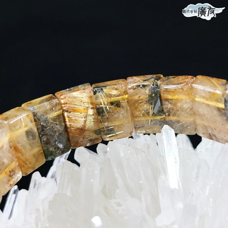 開運 太陽ルチルクォーツ ブレス ルチル ブレスレット バングル 太陽