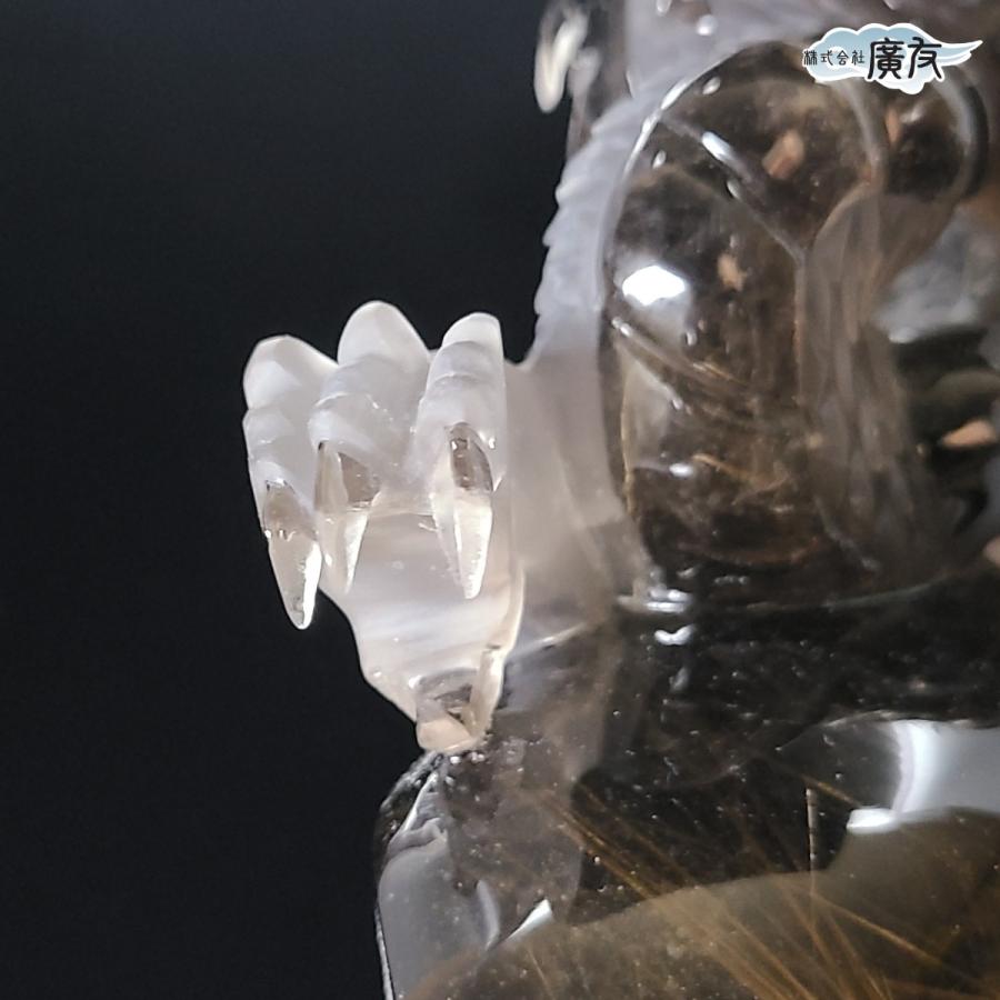 開運 龍の置物 龍 水晶 4本爪 辰 竜 置物 龍彫刻 風水 玄関