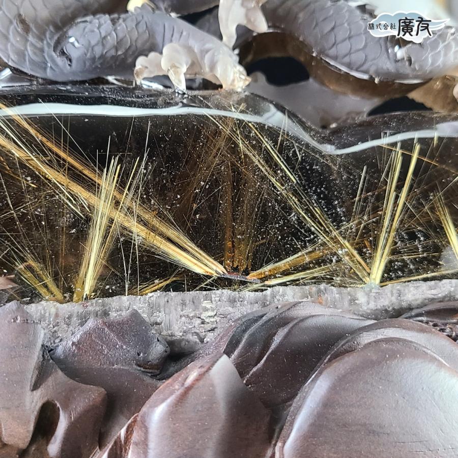 開運 龍の置物 龍 水晶 4本爪 辰 竜 置物 龍彫刻 風水 玄関